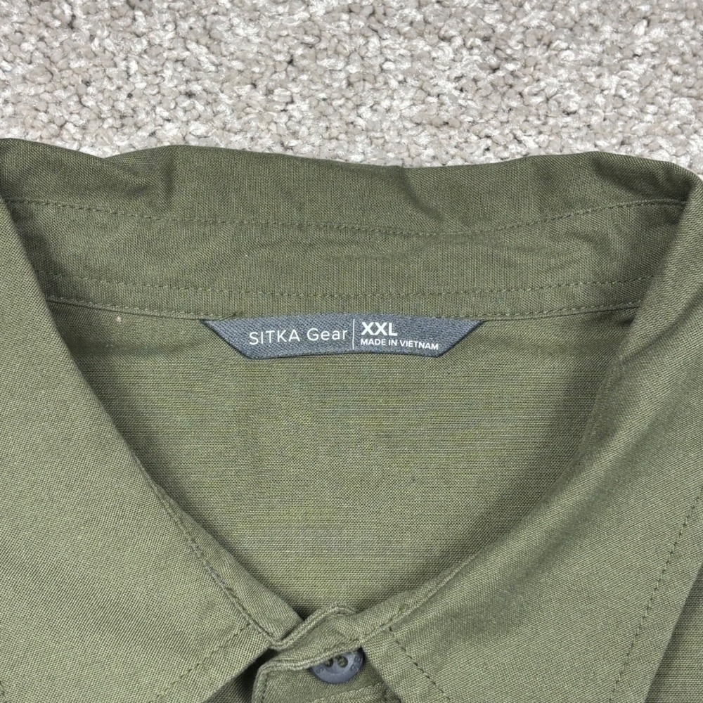 Sitka Gear Harvester Shirt Mens XXL Olive Green Long Sleeve Button Up Stretch - Picture 3 of 8